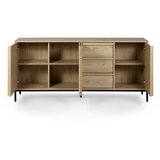 Marckeric Komoda v hrastovem dekorju v naravni barvi 180x80x40 cm Luc – | Shoptok.si