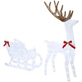  Reindeer vuče saonice LOVIISA 200 LED lampica Hladno bijela | shoptok.hr