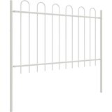 vidaXL Vrtna ograja Bela Jeklo 170 x 120 cm Trajna Vrtna ograja Cene