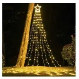 Novogodisnji ukras LED lampice sa zvezdom toplo zute