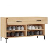 vidaXL Klupa za cipele boja hrasta 102 x 35 x 55 cm konstruirano drvo | shoptok.hr