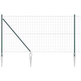 vidaXL Euro Ograda s 13 Klasičnim Postovima 1,2x25 m Galvanizirani Čelik Zelena | shoptok.hr