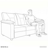 SOFA Vinska crvena 191 x 85 x 93 cm Umjetna koža - boja crnog vina 160 cm | shoptok.hr