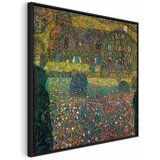  Slika - Gustav Klimt – Country House on the Attersee Lake 80x80 U crnom drvenom okviru | shoptok.hr