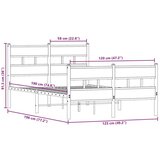 vidaXL Metalni okvir kreveta bez madraca boja hrasta sonome 120x190 cm | shoptok.hr
