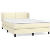  Boxspring - Krevet s oprugama i madracem krem 140x200 cm od umjetne kože - Krema 140 x 200 cm Gladak dizajn | shoptok.hr
