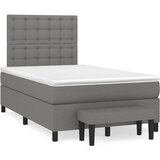  box spring s madracem tamnosivi 120 x 190 cm tkanina | shoptok.hr
