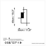 Wallity Zidni sat 49x30cm Crni | Eponuda.ba