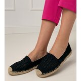 D/CEO Black lace platform espadrilles Plevis | shoptok.hr