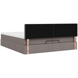 vidaXL Otomanski posteljni okvir z vzmetnico taupe 200x200 cm blago, (21670871) | Shoptok.si