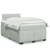  The Living Store Box spring postelja z vzmetnico svetlo siva 120x190 cm žamet - Box Spring Postelja, (21492543) Cene