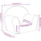  Dječja sofa svjetlosiva od mekanog pliša | Shoptok.si