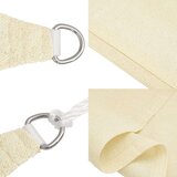 vidaXL senčno jadro 160 g/m² krem 3x5 m hdpe | Shoptok.si