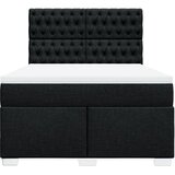  Krevet s oprugama i madracem crni 160x200 cm od tkanine | shoptok.hr