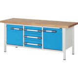 eurokraft pro delovna miza z ogrodjem serije 8, 3 predali 180 mm, 2 vrat 540 mm, šxg 2000 x 700 mm Cene