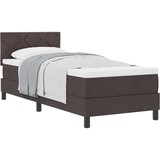  Postelja z vzmetnico z vzmetnico Temno rjava 80 x 200 cm blago, (5000127154) | Shoptok.si