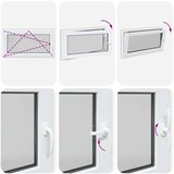 Okno za klet RISOR 110 x 70 cm PVC in steklo Antracit, (5000215228) | Shoptok.si