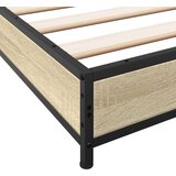  Okvir za krevet boja hrasta 120x190cm konstruirano drvo i metal | shoptok.hr