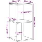  Kutni ormarić staro drvo 33x33x67 cm konstruirano drvo | shoptok.hr