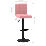 vidaXL Barski stolček roza žamet | Shoptok.si