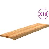  Podloge za stopnice 16 kosov rjave 110x30x2 cm trdna hrastovina Cene