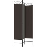Sobna pregrada s 3 panela smeđa 120 x 200 cm od tkanine | shoptok.hr