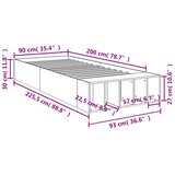  Okvir za krevet boja hrasta 90x200 cm konstruirano drvo | shoptok.hr