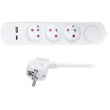 solight PP111PD20 - Produžni kabl sa prekidačem, 3 utičnice i USB-A/USB-C priključcima za punjenje, 2 m Cene