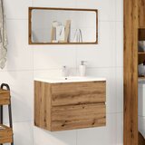 vidaXL Kopalniška omarica artisan hrast 60x38,5x45 cm inženirski les | Shoptok.si