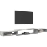 TV ormar za montažu na zid Zidna montaža Betonska siva - Betonska siva 220 cm | shoptok.hr