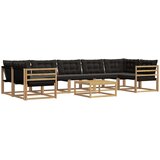  Set vanjskih sofa 8 pcs Bijela i crna 79 x 79 x 37 cm | Eponuda.com