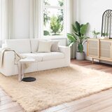  Tepih od umjetne ovčje kože TAFALLA Bež 200 x 200 cm Poliester | shoptok.hr