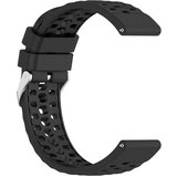 INF Silikonski zamenljivi pašček za uro, združljiv s Huami Amazfit Active3 Premium 20mm, perforiran Črna, (5000264244) | Shoptok.si