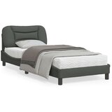vidaXL Posteljni okvir z vzglavjem temno siv 90x190 cm blago Cene