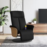 Maison Chic masažni naslanjač - Relax naslanjač z oporo za noge črno blago, (22061710) | Shoptok.si