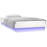  LED okvir kreveta bijeli 75x190 cm za jednu osobu masivno drvo | Eponuda.ba