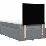  Krevet s oprugama i madrac svjetlosivi 120 x 200cm od tkanine | shoptok.hr