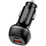 avtopunjač CC62 USB+USB-C PD, QC3.0 51W