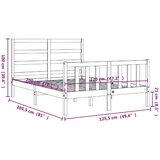  Kreveta s uzglavljem 120 x 200 cm od masivnog drva | shoptok.hr