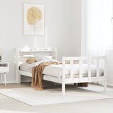 vidaXL Okvir kreveta bez madraca bijeli 90 x 190 cm masivna borovina | shoptok.hr