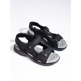 Shelvt Men's black Velcro sandals Cene