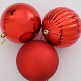 Set božićnih kuglica XXL 4 pcs Crvena Plastika | shoptok.hr