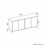 Hanah home Konzolni sto Urban, 150x73x36 cm, Bijela | Eponuda.ba