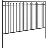  Spike Fence Črna 200 x 166 cm Prašno lakirano jeklo, (5000157924) | Shoptok.si