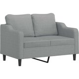  3-dijelni set sofa s jastucima svjetlosivi od tkanine | shoptok.hr