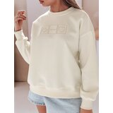 DStreet Bluza damska oversize z haftem EASYJOY ecru | Shoptok.si