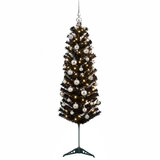  Umjetno usko božićno drvce s kuglicom 150 cm 150 LED lampica | shoptok.hr