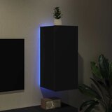  Zidni TV ormarić s LED svjetlima crni 30,5 x 35 x 70 cm | Eponuda.com