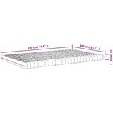  Madrac od pjene bijeli 140 x 190 cm 7 zona tvrdoća 20 ILD | shoptok.hr