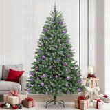 vidaXL Umetno Zložljivo Božično Drevo Zelena 240 cm PVC in kovina | Shoptok.si